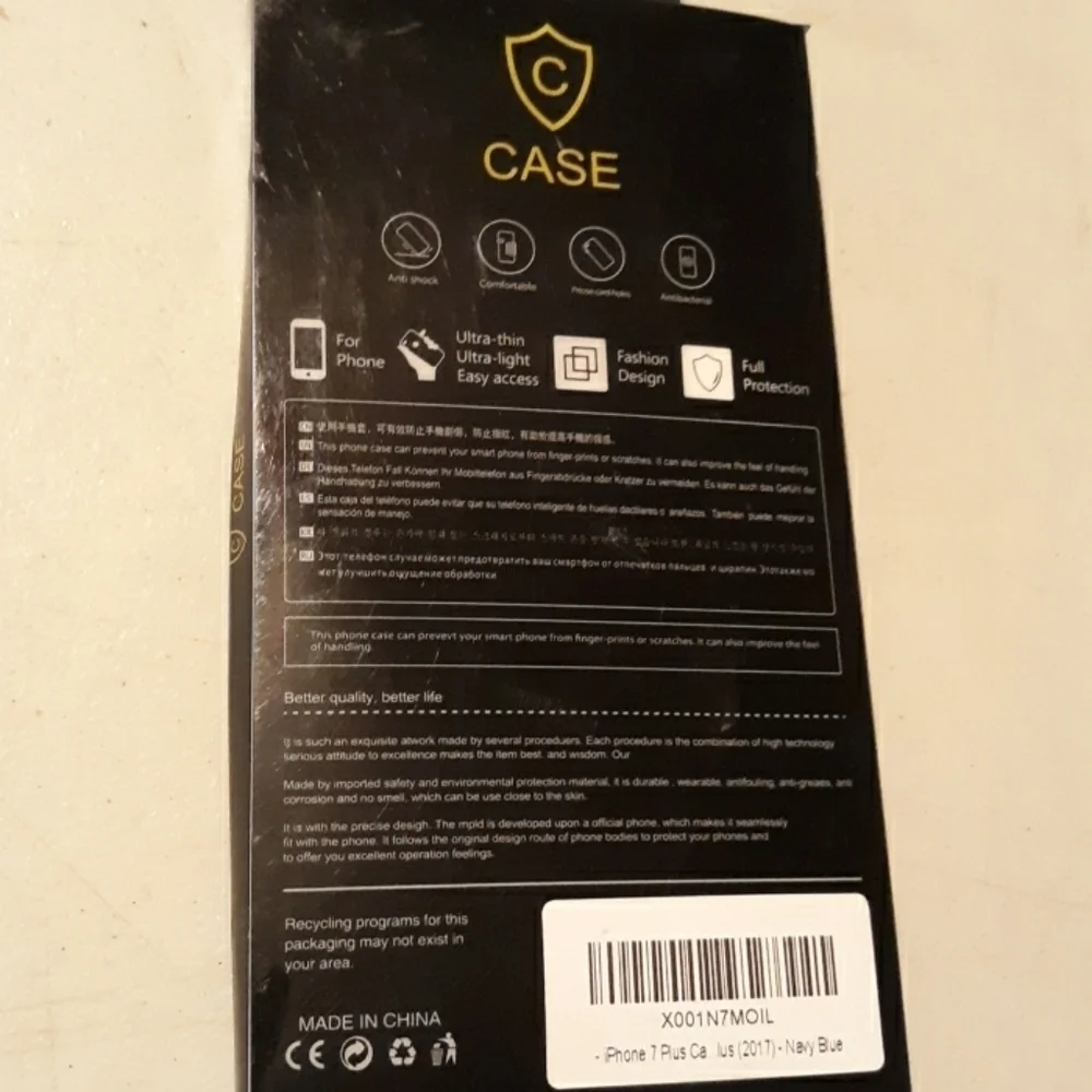 IPHONE 7 plus 2017 navy blue case